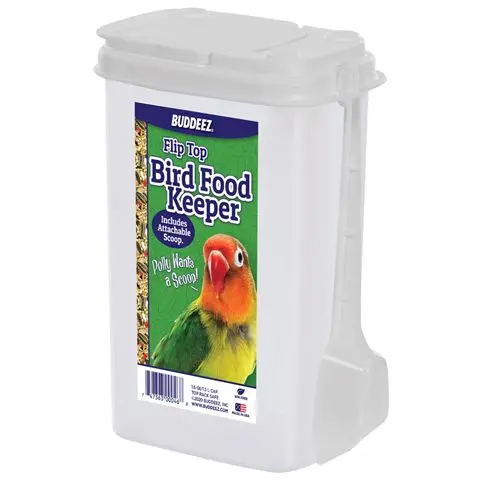 1.6-Quart Bird Seed Dispenser With Built-In Scoop 1