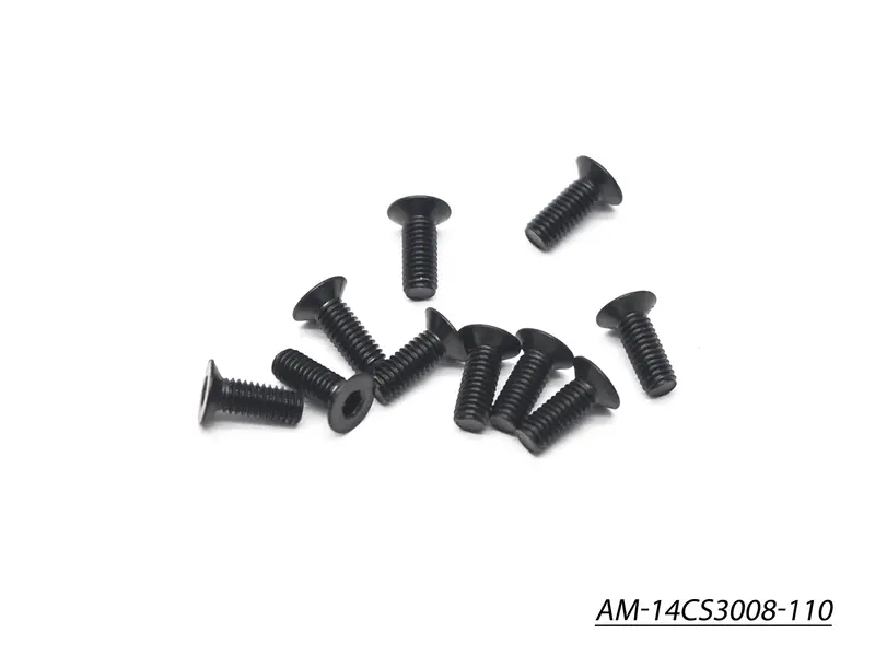 110° Countersunk Allen Screw – M3×8Mm, Titanium Alloy (Pack Of 10, Am-14Cs3008-110) 1