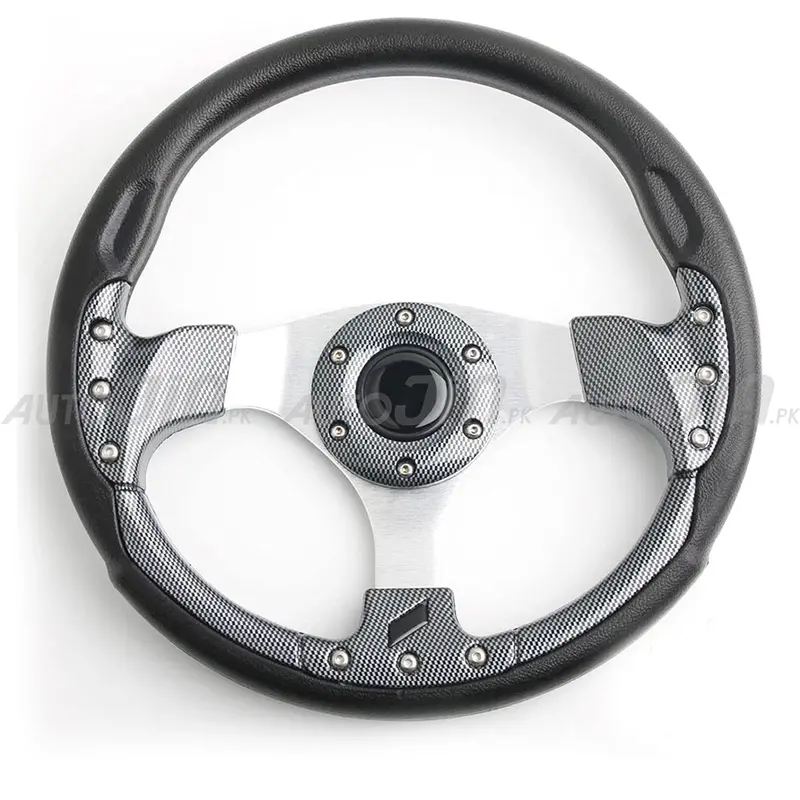 13-Inch Universal Carbon-Finish Steering Wheel 1