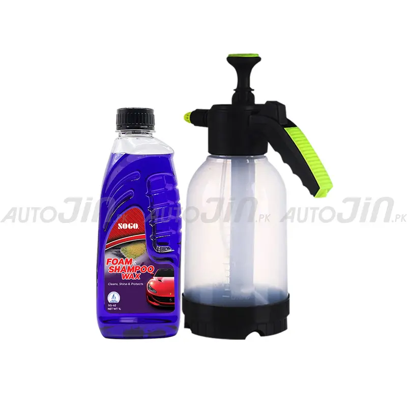 2-Liter Portable Spray Bottle With Sogo Foam, Shampoo, And Wax (1L Included) 1