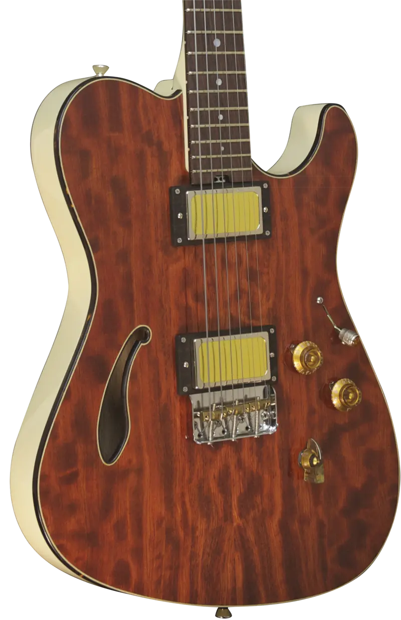 2015 Asher Hollow T Custom Electric Lap Steel #871 – Figured Bubinga Top & Hand-Wound Pickups – Sold 1