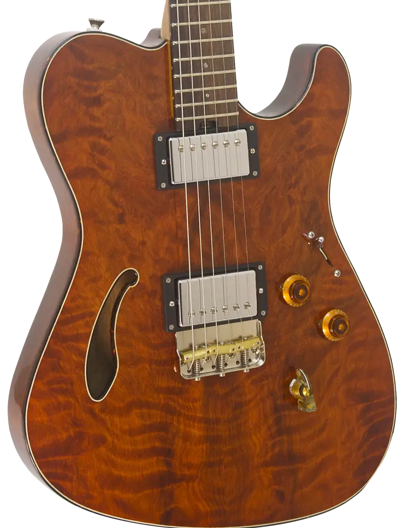 2015 Asher Hollow T Deluxe Custom #842 – California Redwood Top & Custom-Wound Pickups – Sold 1