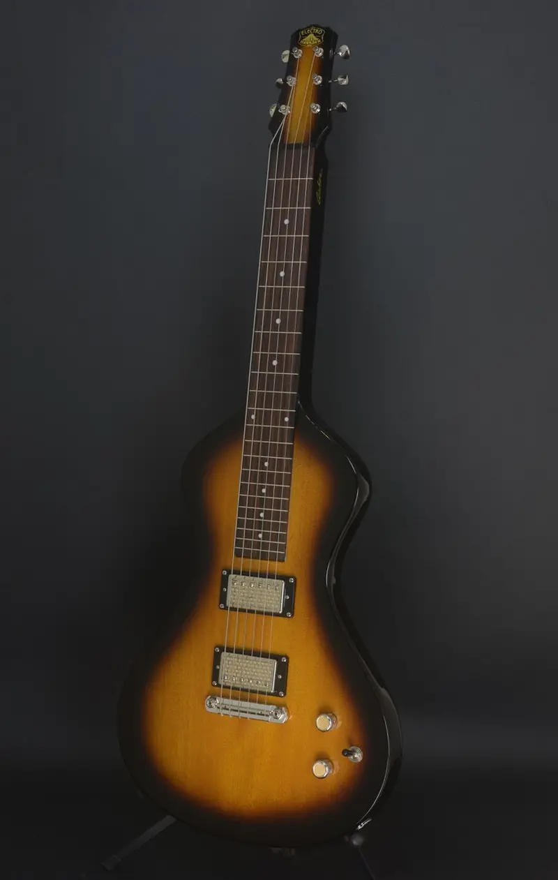 2018 Asher Electro Hawaiian Junior Lap Steel – Tobacco Burst With Custom Pickup Covers 1