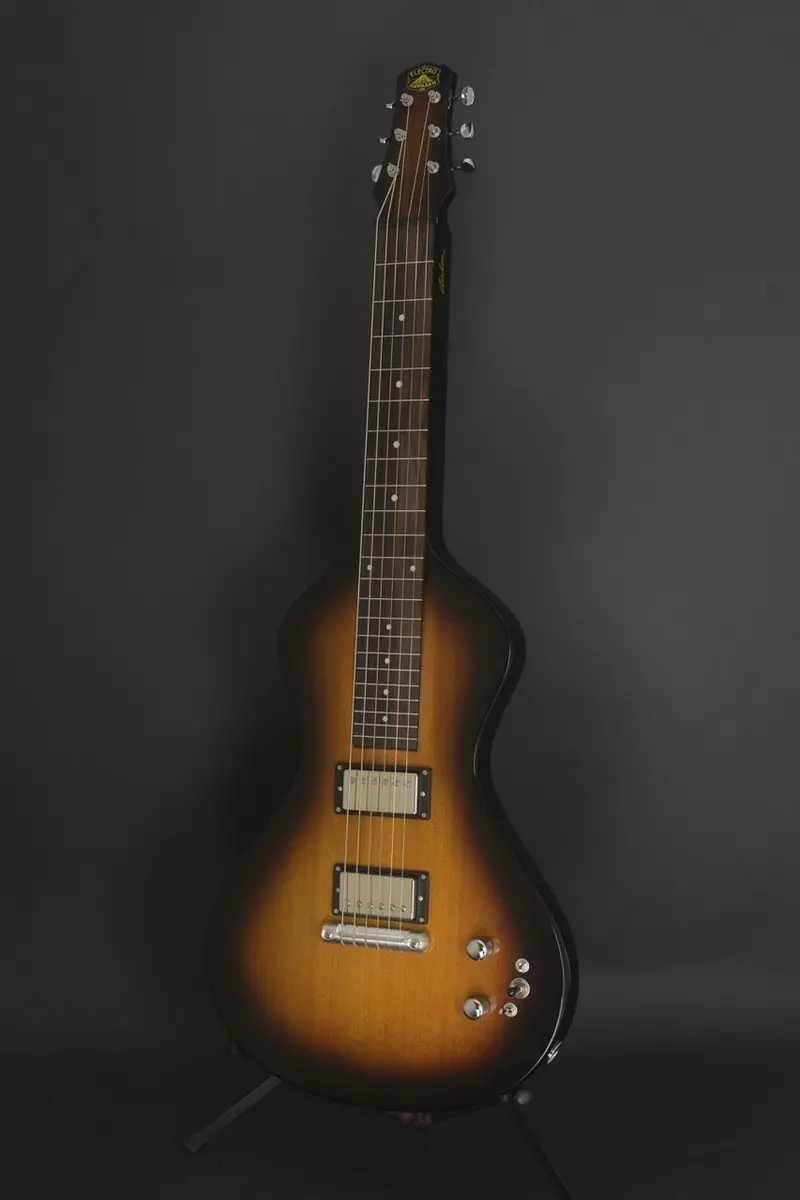 2018 Upgraded Asher Electro Hawaiian Junior Lap Steel – Tobacco Burst With Lollar Imperial Humbuckers 1