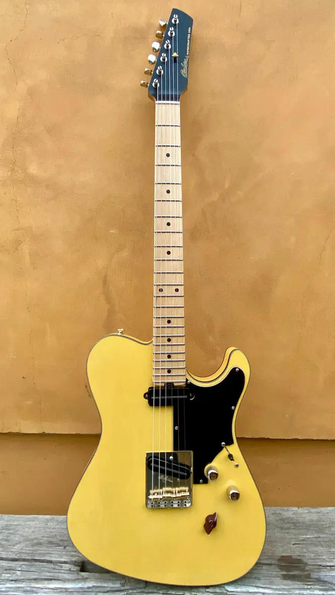 2022 Asher T Deluxe – Tv Yellow Nitro Finish On Bound Swamp Ash Body (Sold) 1