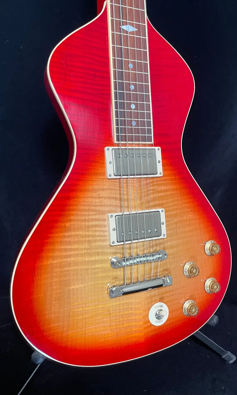 2023 Shop Demo: Ben Harper Signature Lap Steel – Maple Top With Nitro Cherry Burst Finish (Sold) 1