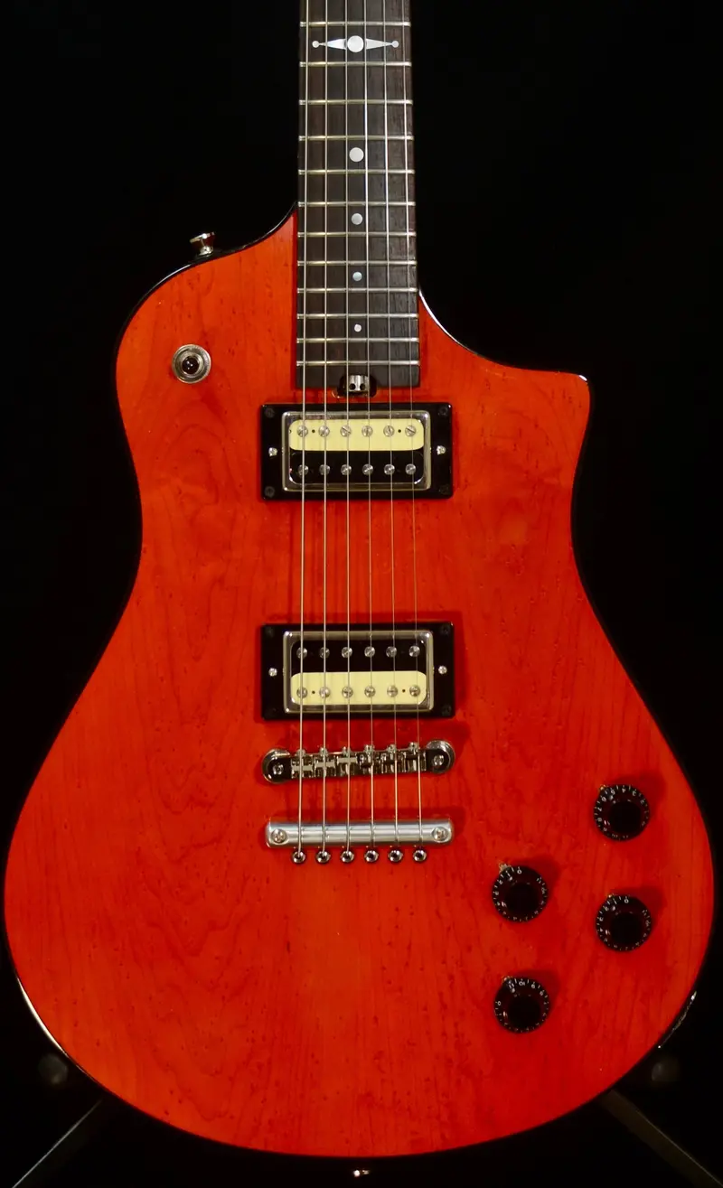 2025 Asher Electro Sonic Vintage Series — Cardinal Red Finish, Birdseye Maple Top, Brazilian Rosewood Fingerboard 1
