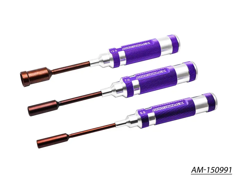 3-Piece Nut Driver Set – 5.5 Mm, 7.0 Mm, And 12.0 Mm × 100 Mm (Am-150991) 1