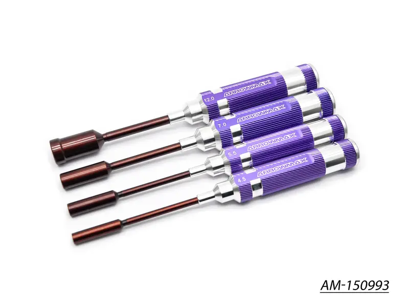 4-Piece Nut Driver Set – 4.5 Mm, 5.5 Mm, 7.0 Mm, And 12.0 Mm × 100 Mm (Am-150993) 1