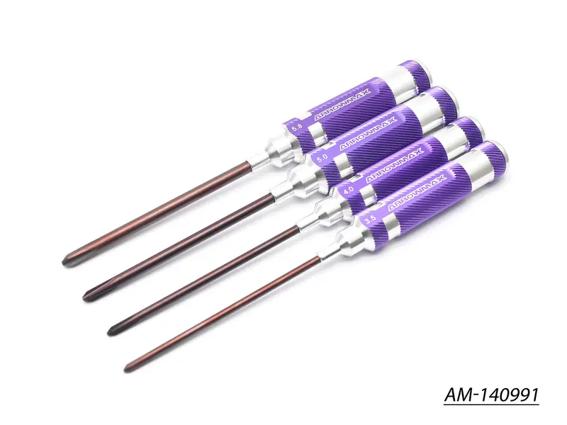 4-Piece Phillips Screwdriver Set – 3.5 Mm, 4.0 Mm, 5.0 Mm, And 5.8 Mm × 120 Mm (Am-140991) 1