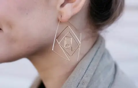 Aimee Petkus Jewelry – Large Geometric Hoop Earrings 1