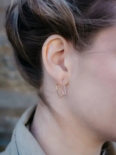 Aimee Petkus Jewelry – Mini Geometric Hoop Earrings 1