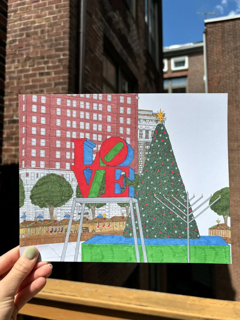 Alicia Holiday-Themed Urban Cityscape Art Print 1