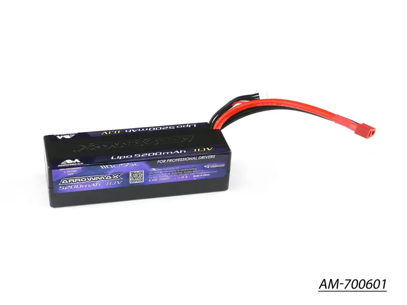 Am 5200Mah 3S Lipo Battery – 11.1V, 55C Continuous / 110C Burst, Deans Connector (Am-700601) 1