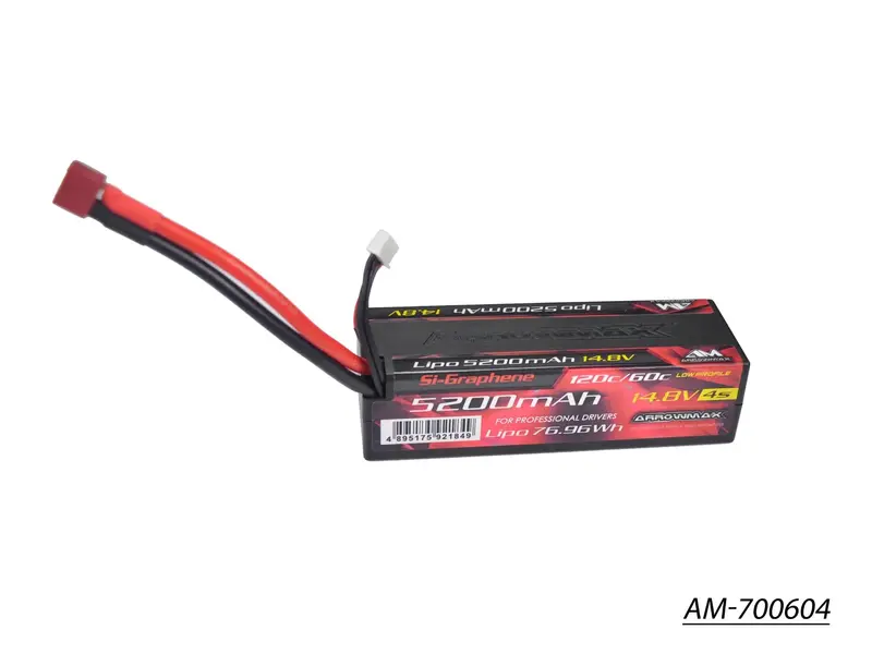 Am 5200Mah 4S Lipo Battery – 14.8V, 55C Continuous / 110C Burst, Deans Connector (Am-700604) 1