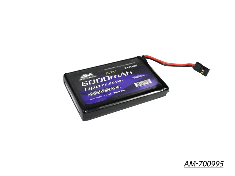 Am 6000Mah 1S Lipo Battery – 3.7V, Optimized For Sanwa M17 Transmitters (Am-700995) 1