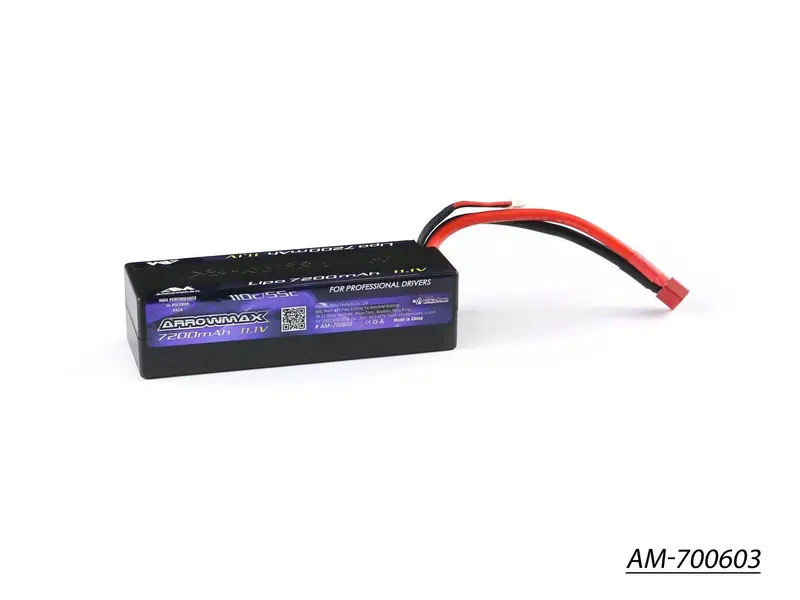 Am 7200Mah 3S Lipo Battery – 11.1V, 55C Continuous / 110C Burst, Deans Connector (Am-700603) 1