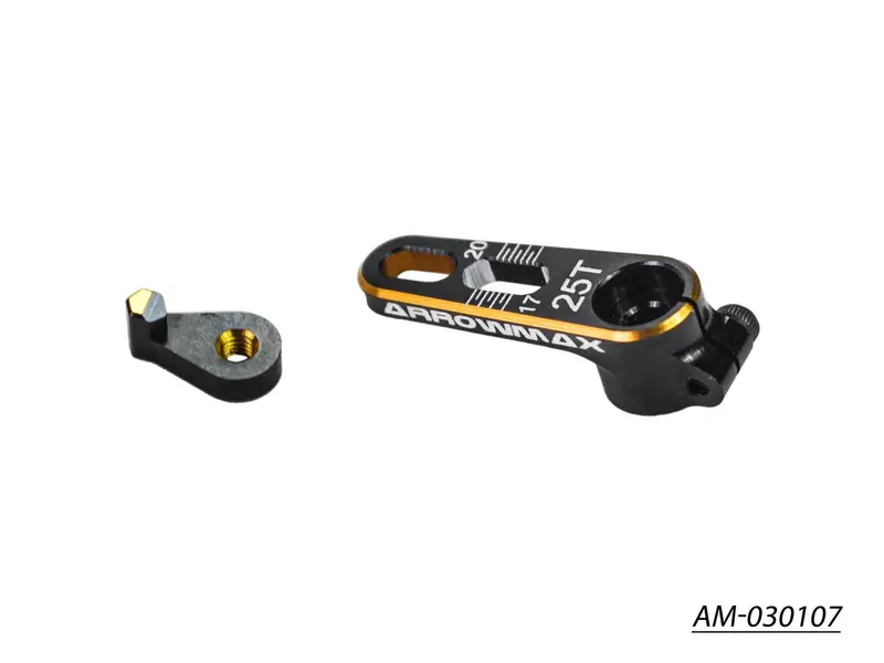 Am Aluminum 25-Tooth Servo Horn With Black-Gold Finish 1