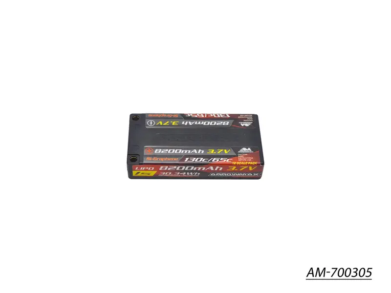 Am Si-Graphene 1/12-Scale Lipo: 8200Mah, 3.7V, 65C Continuous / 130C Burst – 5Mm Terminals 1