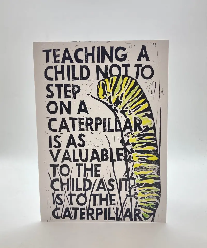 Amy Rice 'Teaching Caterpillar' Educational Greeting Card 1