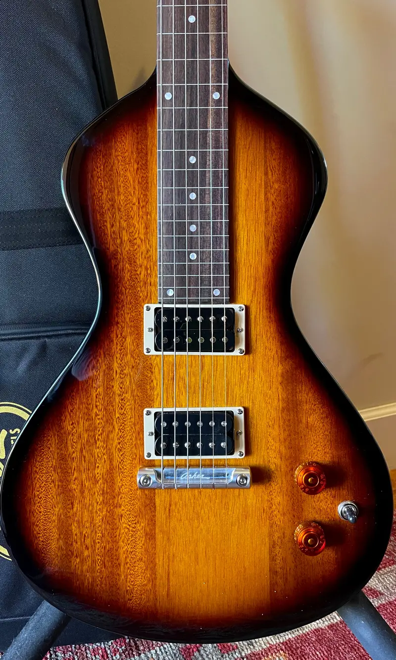 Asher Electro Hawaiian® Junior Lap Steel – Color X Series In Tobacco Burst With Gig Bag (Available At Electrohawaiian.Com) 1