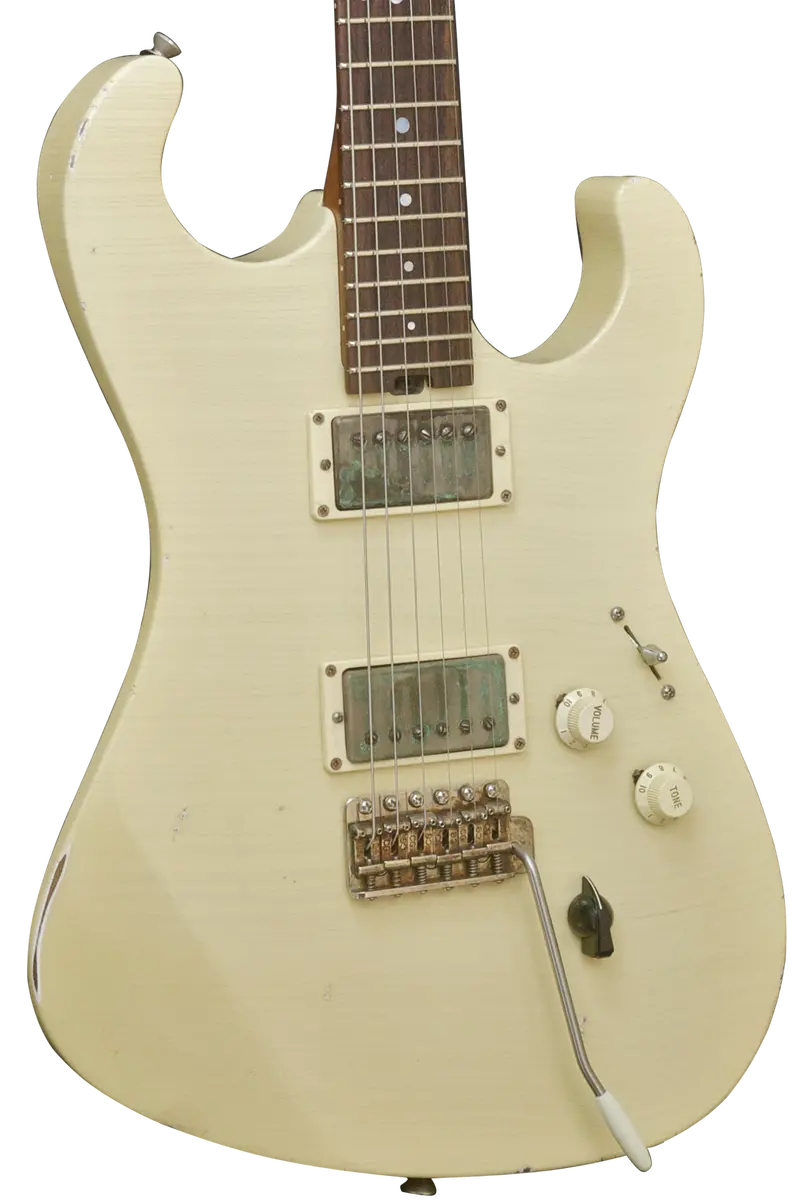 Asher S Custom Olympic White Nitro Relic Lap Steel – #858 – Sold 1