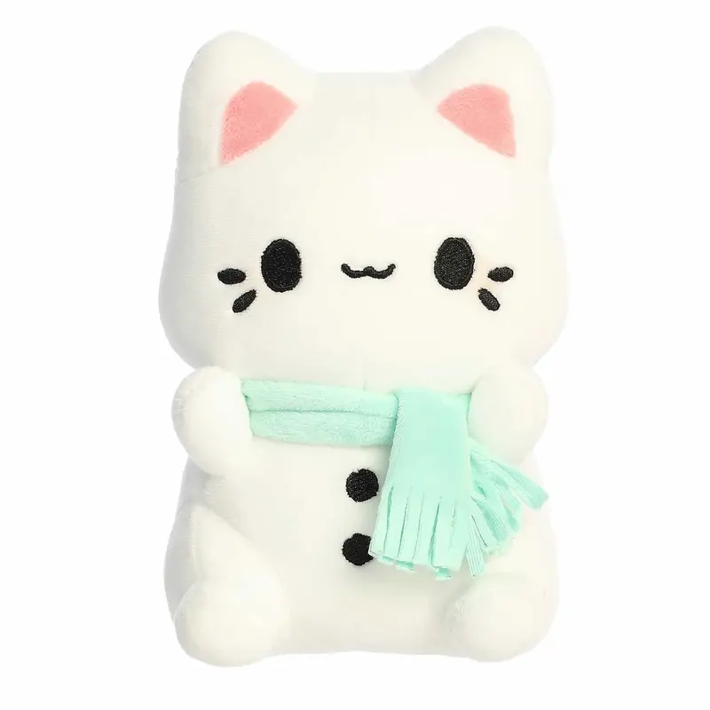Aurora Mint Snowman Meowchi – Tasty Peach Series, 7 Inch Plush 1