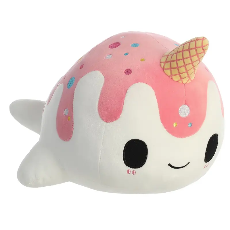 Aurora Tasty Peach 12.5-Inch Vanilla-Berry Nomwhal Plush 1