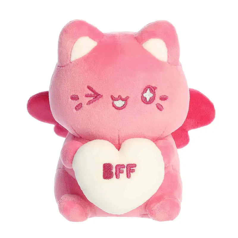 Aurora Tasty Peach Candy Heart Meowchi Plush – 7-Inch Kitten Toy 1