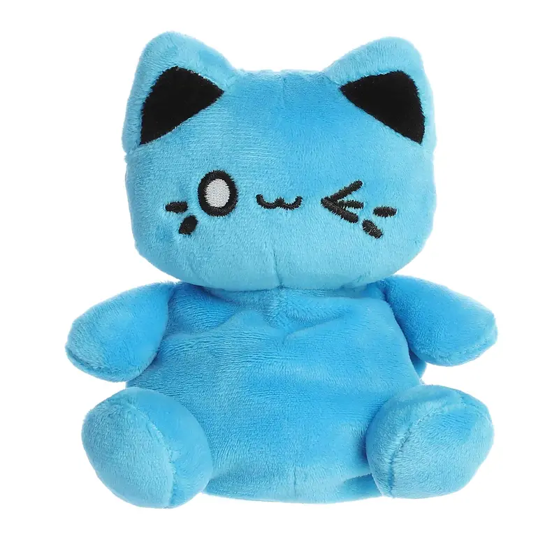 Aurora Tasty Peach Palm Pals Electric Blue Plush – 5 Inch Neon-Themed Toy 1