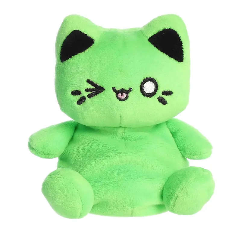 Aurora Tasty Peach Palm Pals Toxic Green Plush – 5 Inch Bold Color Variant 1