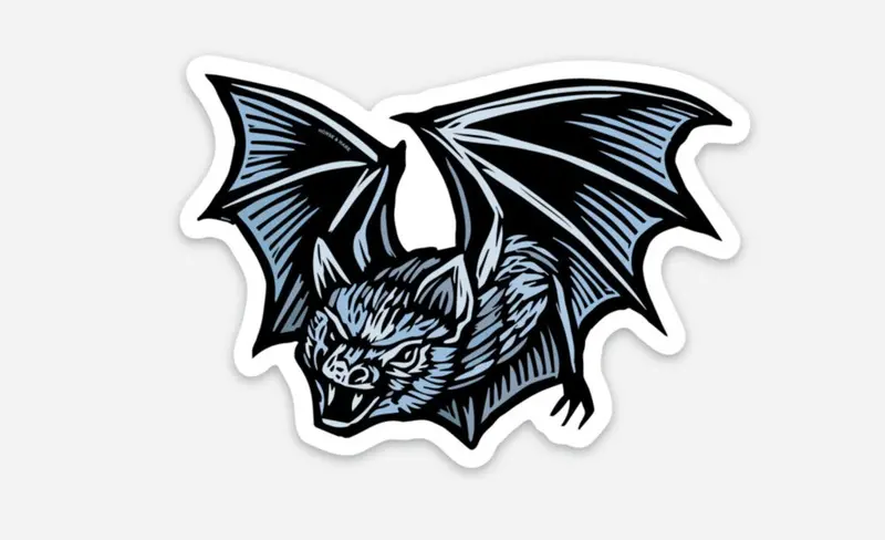 Bat-Themed Adhesive Sticker By Horse & Hare 1