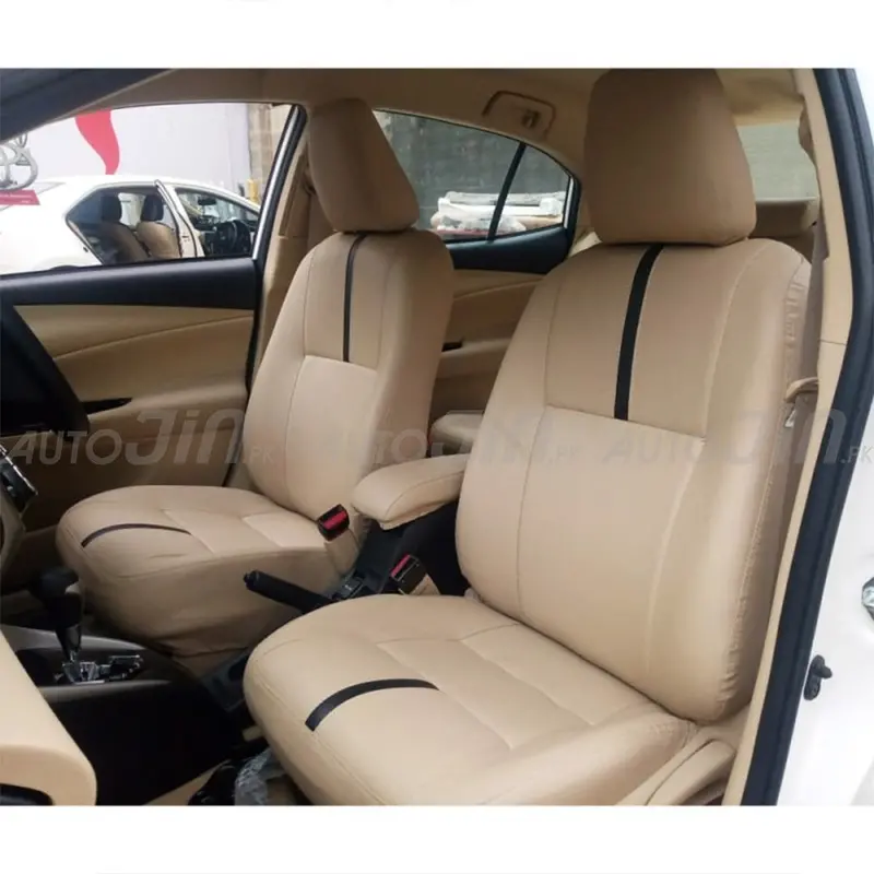 Beige Custom Seat Covers For 2020–2023 Toyota Yaris 1