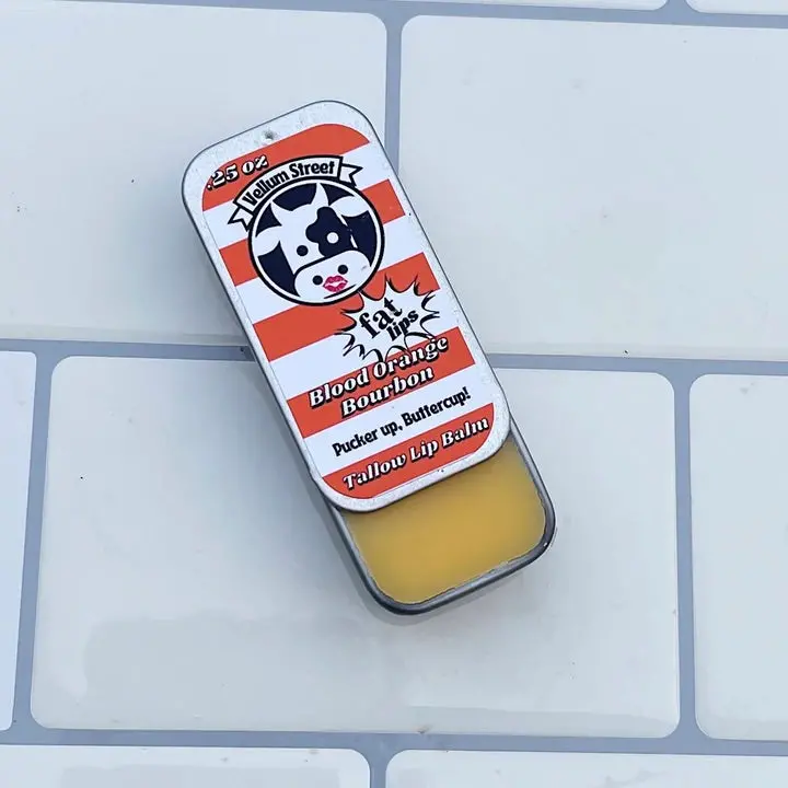 Blood Orange Bourbon Lip Balm By Vellum Street Soap Co – 0.25 Oz Natural Moisturizing Balm 1