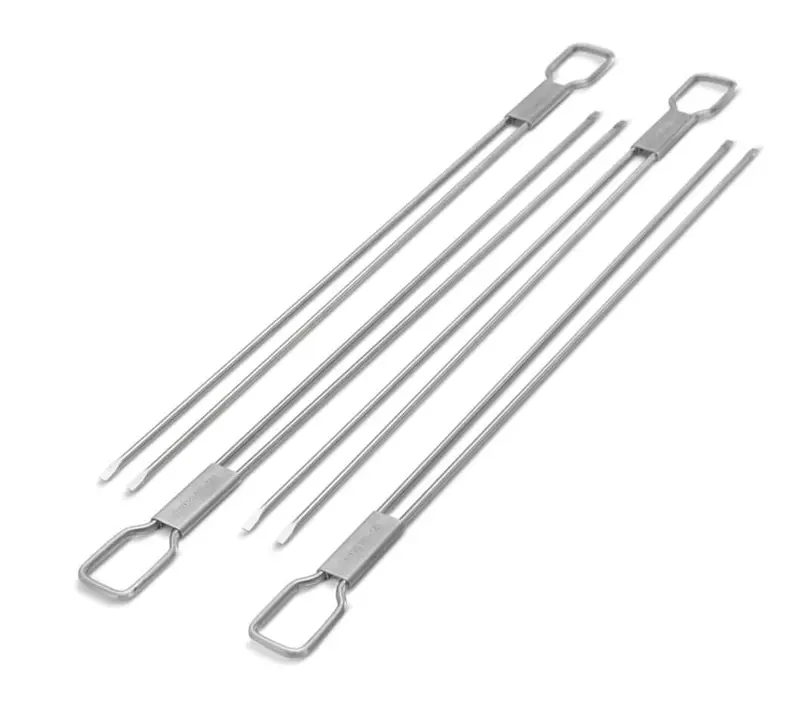 Broil King 4-Piece Dual-Prong Stainless Steel Skewers 1