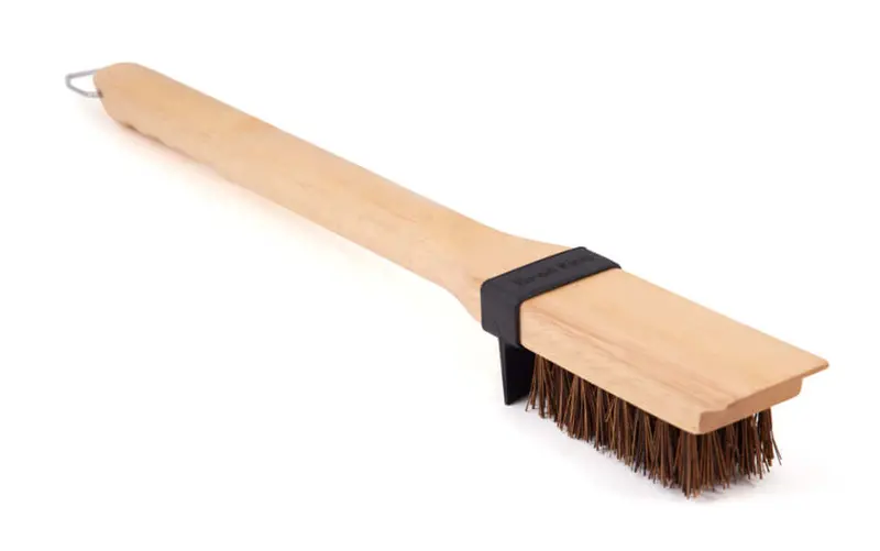 Broil King Long-Handle Wooden Grill Brush With Palmyra Bristles 1