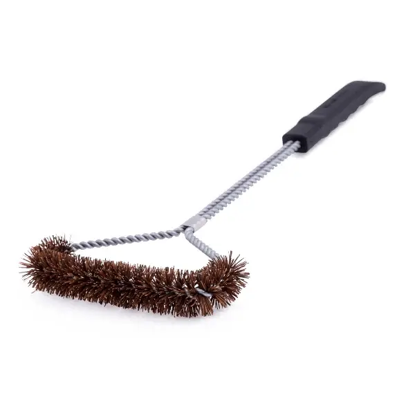 Broil King Tri-Head Palmyra Bristle Grill Brush – Ergonomic Design 65648 1
