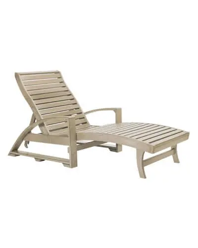 C.R. Plastic Chaise Lounge With Integrated Transport Wheels 2
