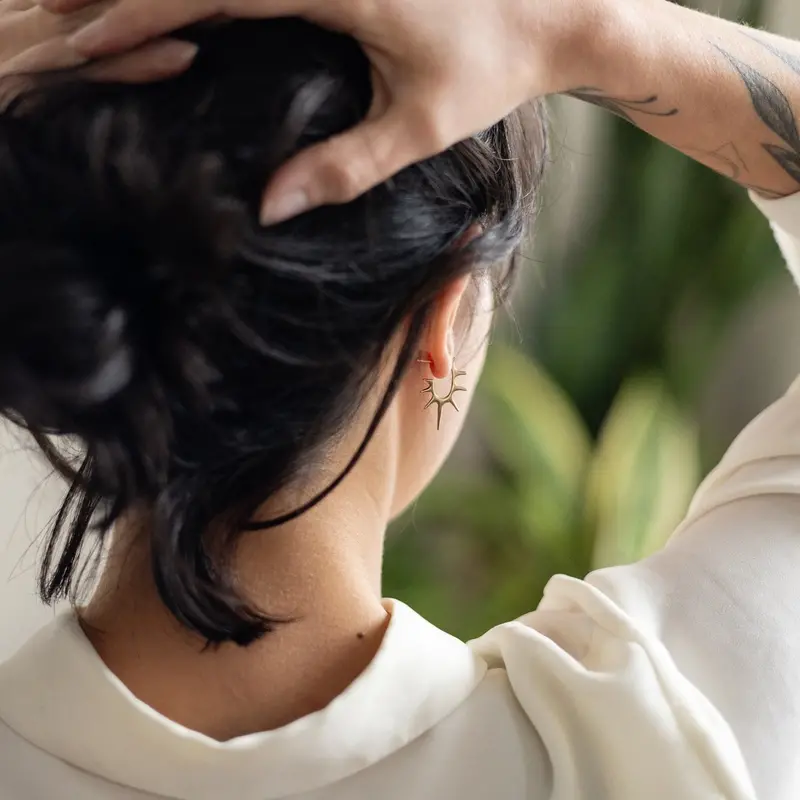 Carolyn Keys Blast Hoop Earrings – Sterling Silver 1