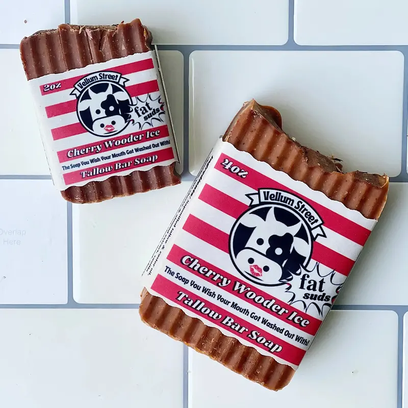 Cherry Wooder Ice Mini Soap Bar – Artisan Crafted By Vellum Street Soap Co 1