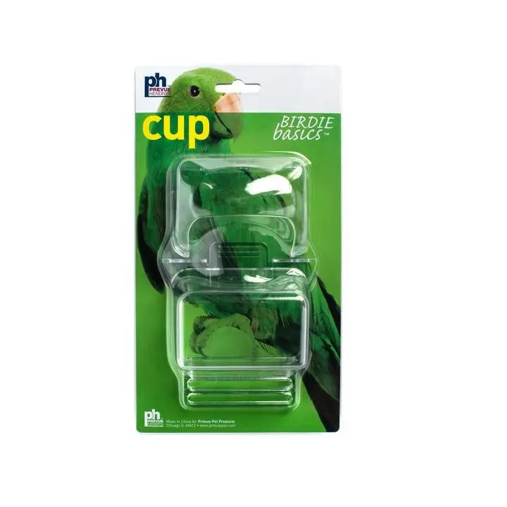 Clear Hooded Cup Feeder With Integrated Perch – 3" Width 1