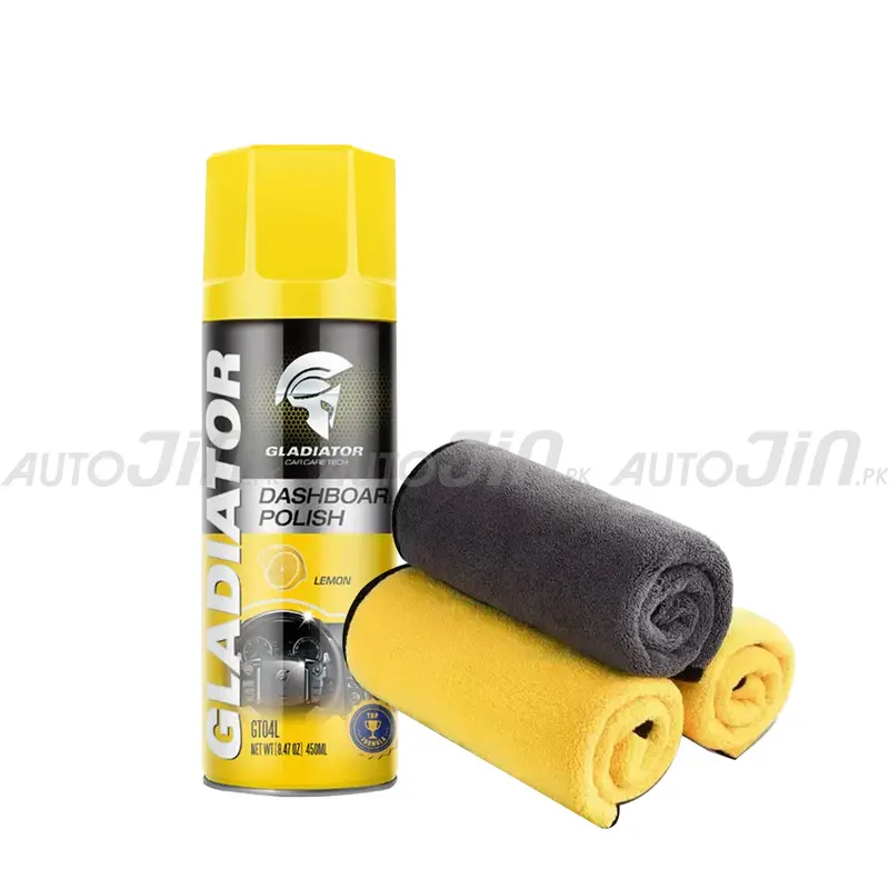 Dashboard Shine Polish Kit With 3 Microfiber Cloths 1