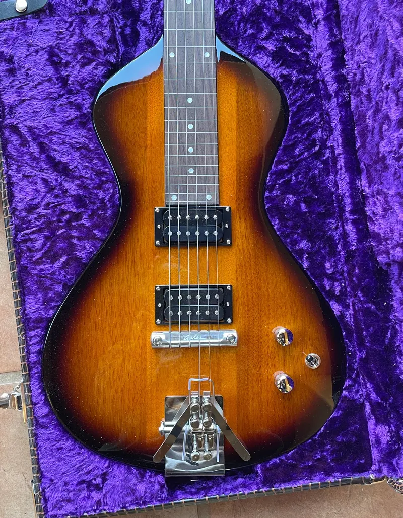 Demo Electro Hawaiian® Junior Lap Steel – Tobacco Burst With Hipshot Benders & Custom Hardshell Case (Sold) 1