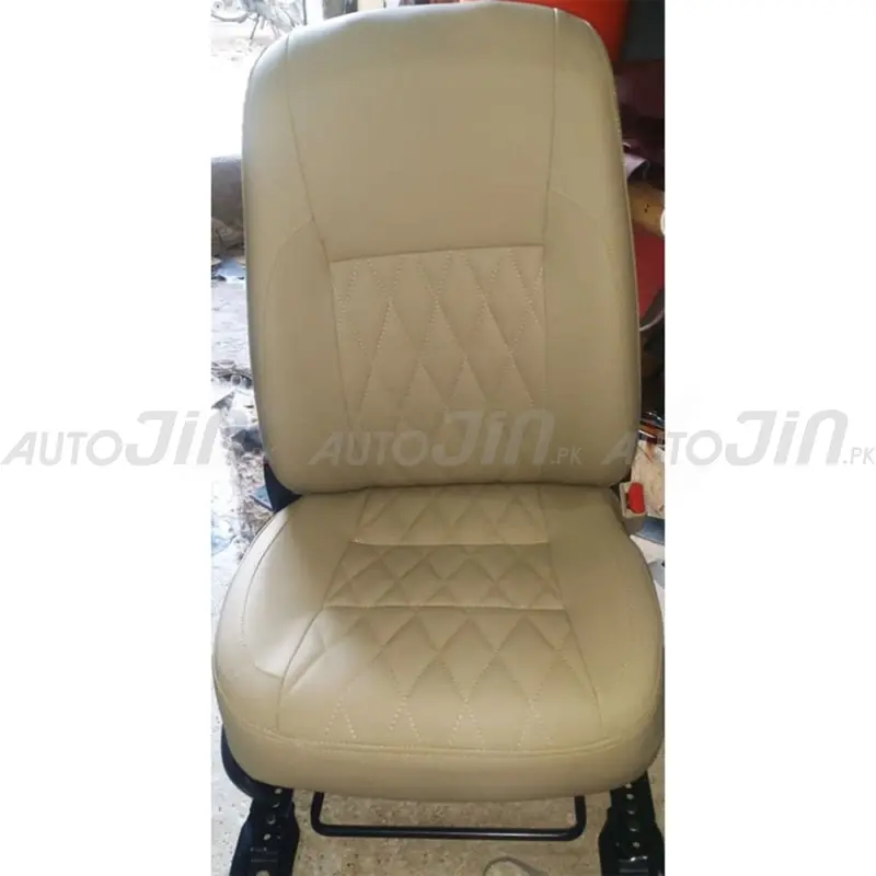 Diamond-Cut Pattern Beige Seat Covers For Sedans – Type 1, 5-Piece Set 1
