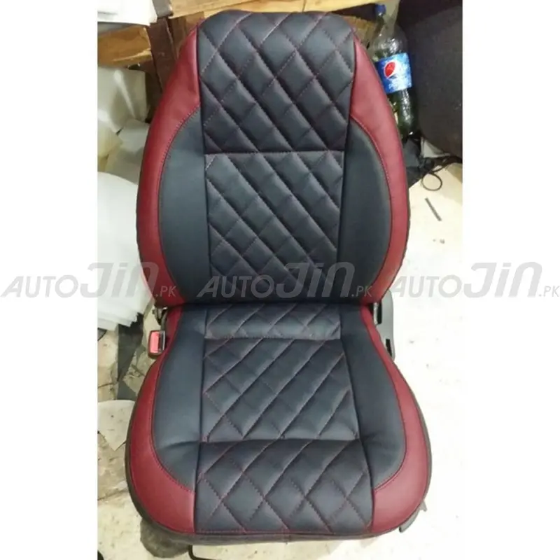 Diamond-Cut Pattern Red-And-Black Seat Covers For Suvs & 4X4 Vehicles – 5-Seat Set 1