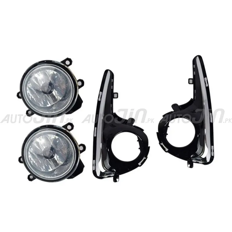 Dlaa Aluminum-Finish Fog Lights For Toyota Vitz (2018–2022) – Model Ty521Al 1