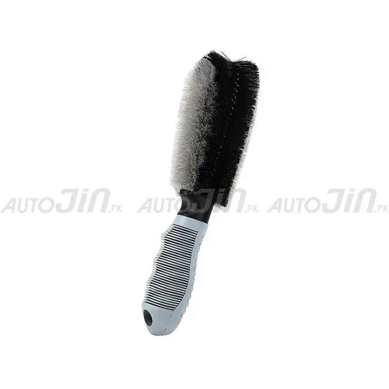 Dual-Sided Grey & Black Rim Cleaning Brush For Alloy Wheels 1