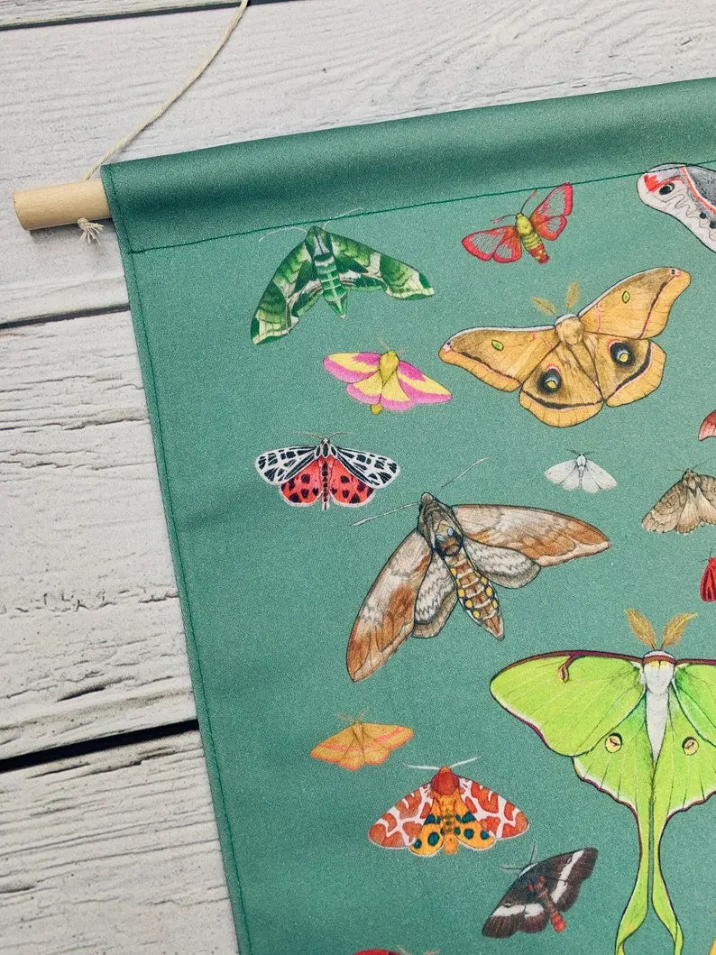 Eastern Us Moth Wall Art Banner By Sarah Draws Things 1