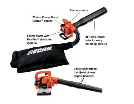 Echo Es-250 Shred-N-Vac – 2-In-1 Shredder And Vacuum With Mulching Capability 1