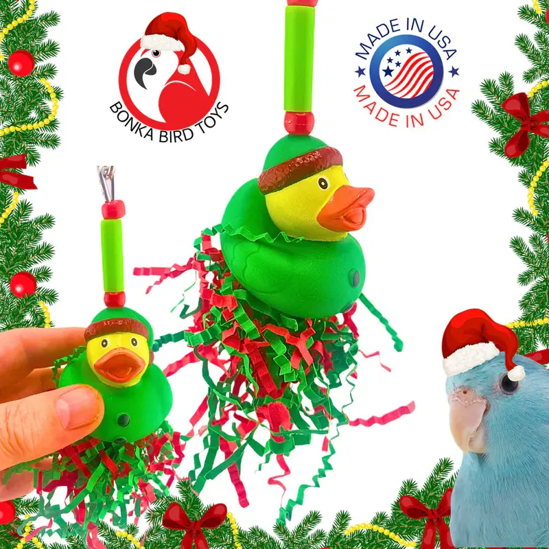 Elf-Themed Duck Toy For Christmas Fun 1